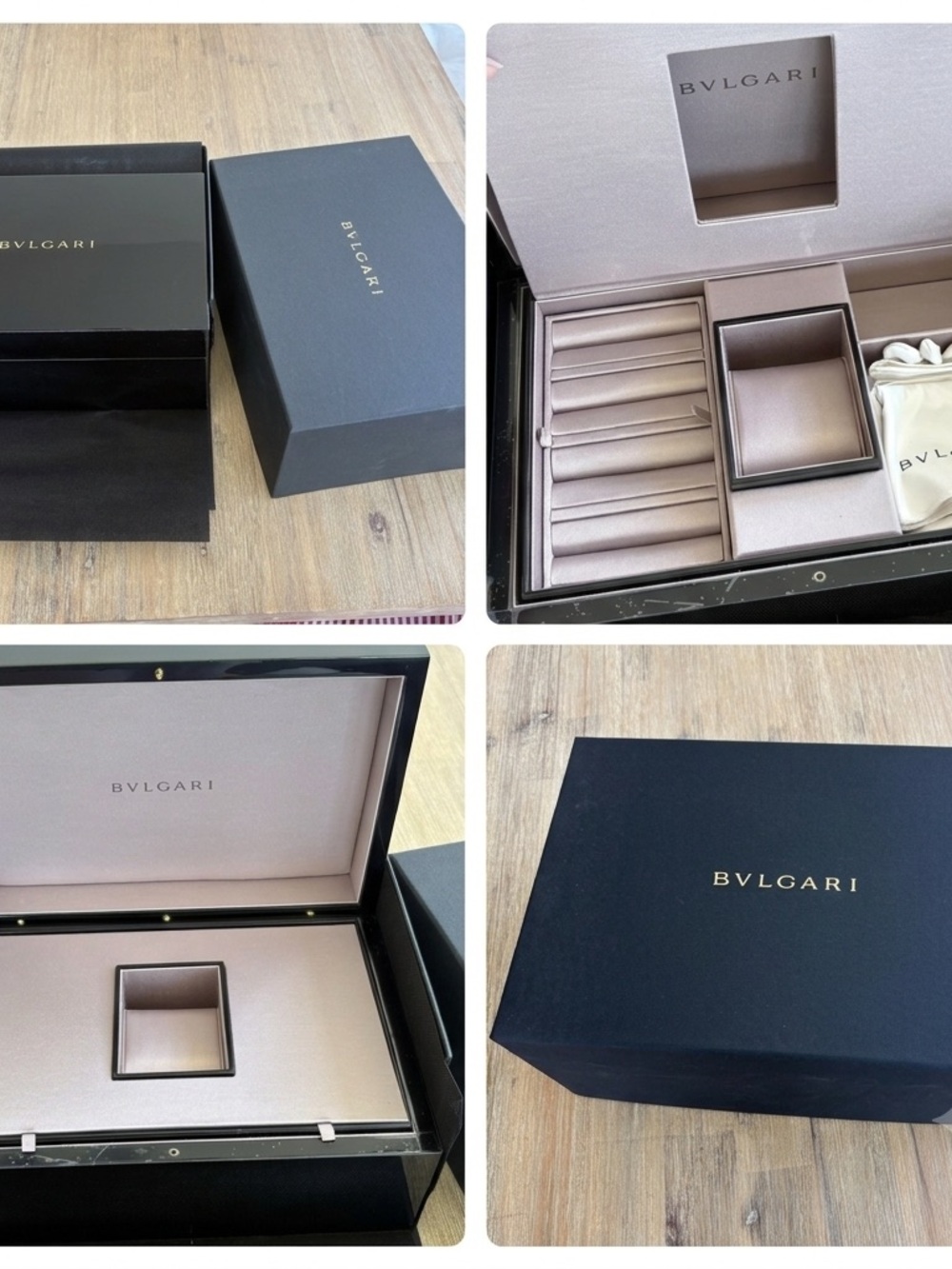 BVLGARI Black Lacquered Jewelry Box with Blush Interior